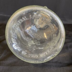 Vintage Prohibition Era Liquor Bottle Decanter Federal Law Prohibits Sale 12”
